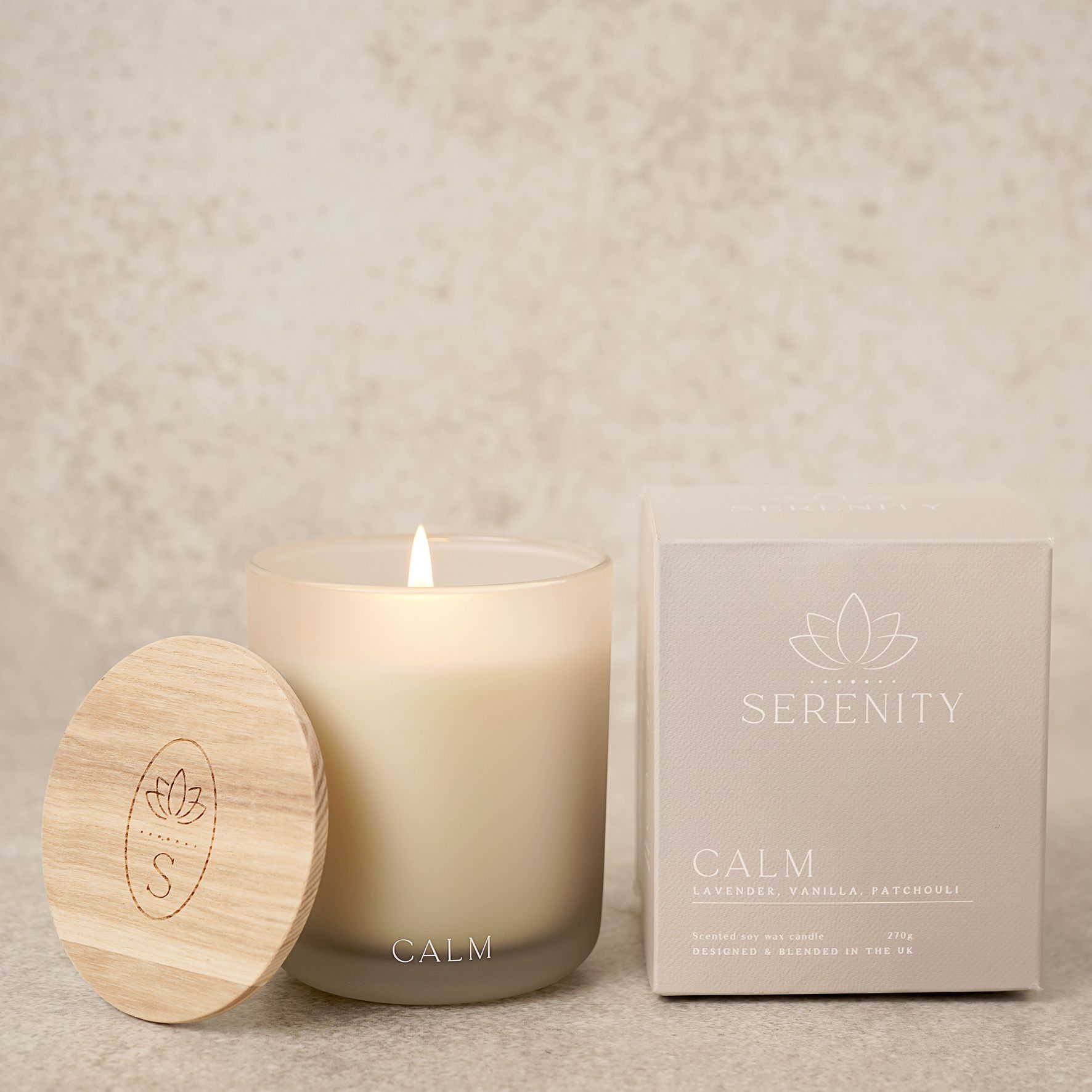 Serenity Calm Candle Bergamot, Lavender & Sandlewood 270g image 3
