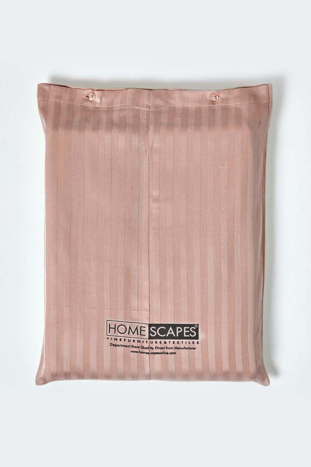 Homescapes Egyptian Cotton Satin Stripe Fitted Sheet 12 inch 330 Thread Count image 5
