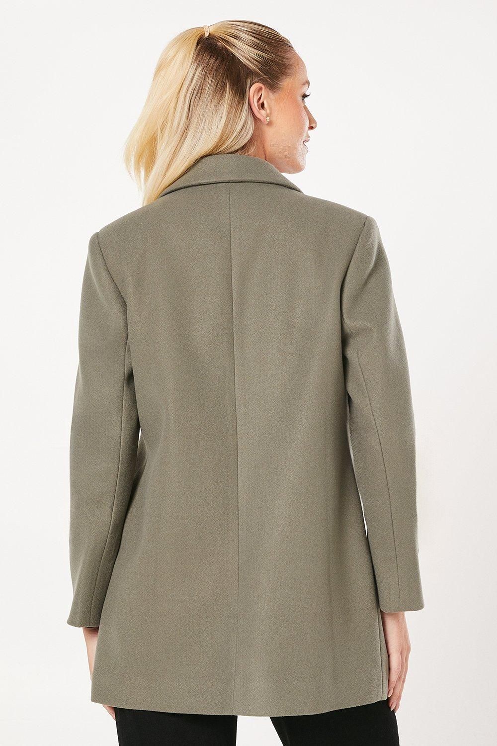Dorothy Perkins Smart Pocket Detail Blazer Coat Khaki image 3