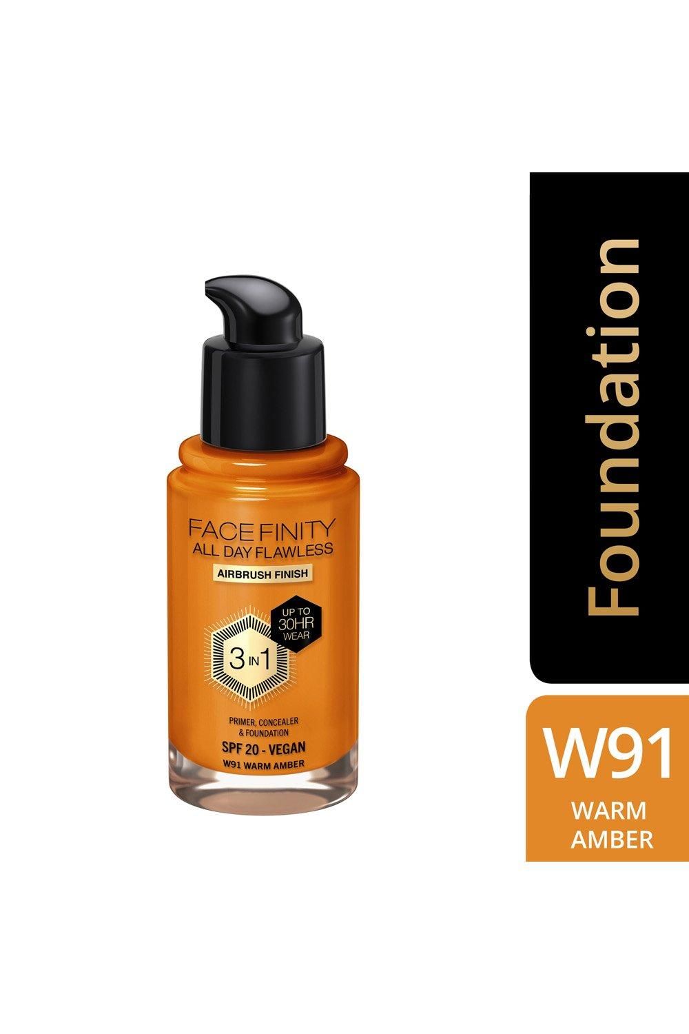 Max Factor Facefinity All Day Flawless 3 in 1 Vegan Foundation Warm Amber image 2