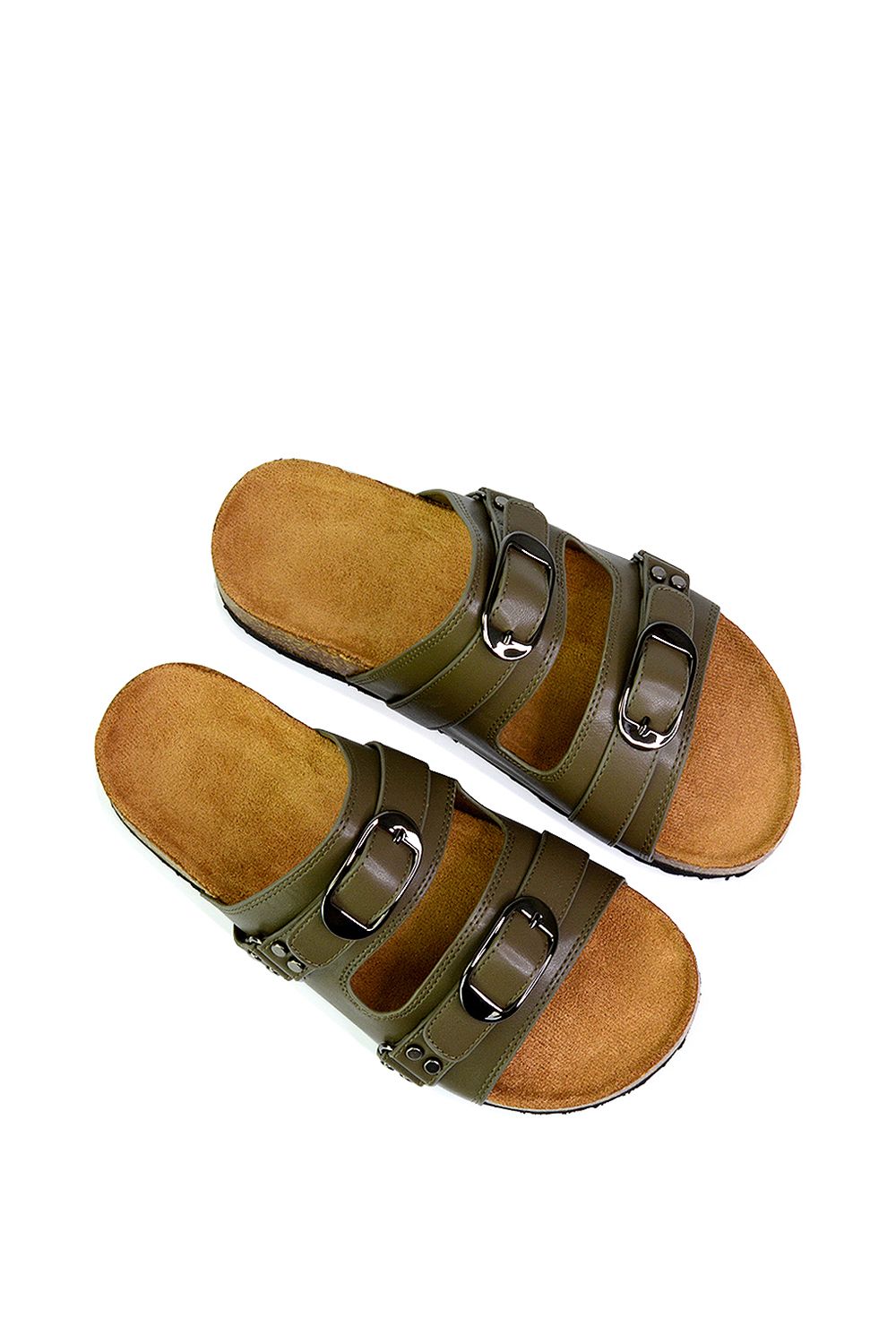 XY London 'Evan' Strappy Slip On  Buckle Flat Sandal Sliders image 4