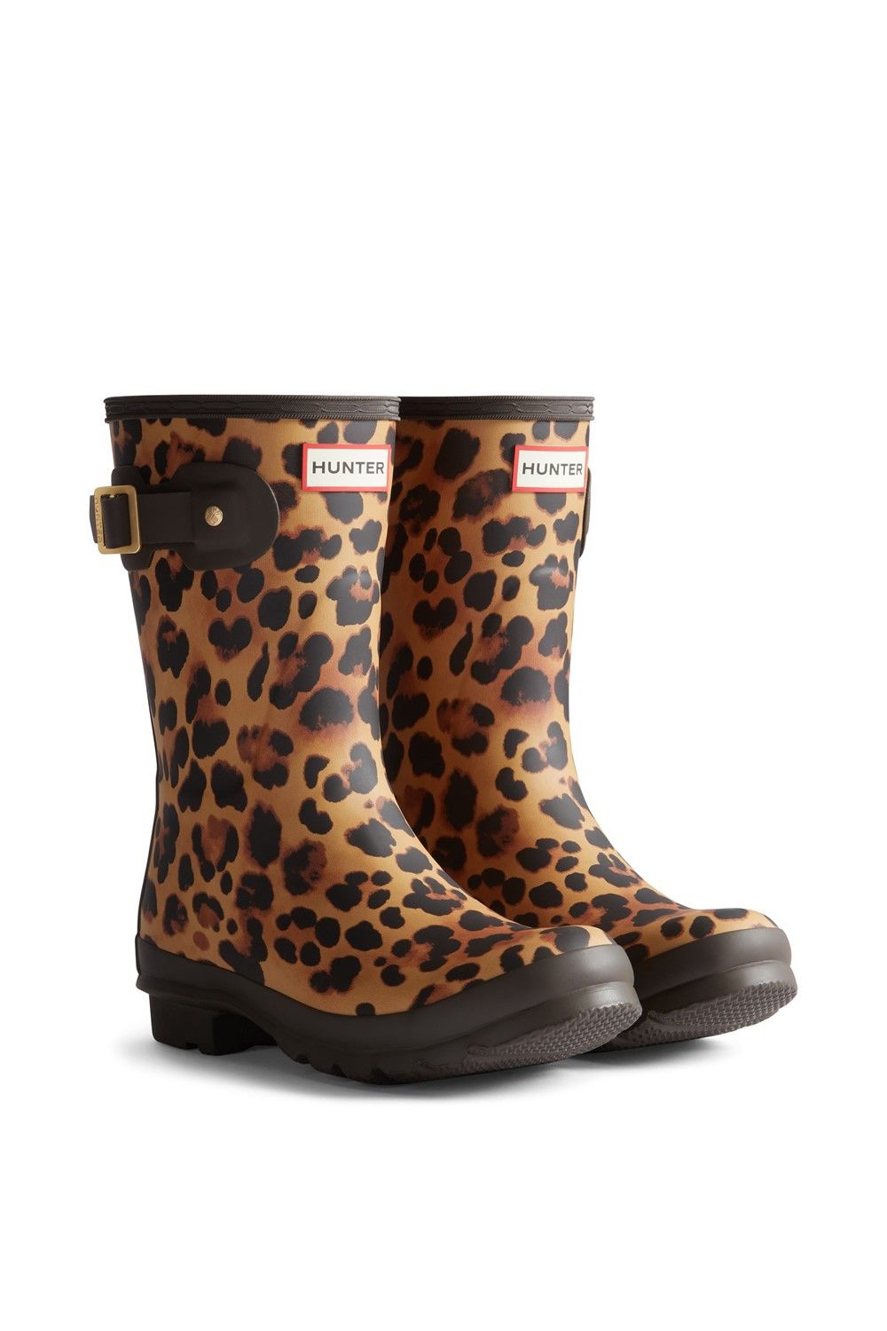 Hunter Original Short Leopard Print Boot