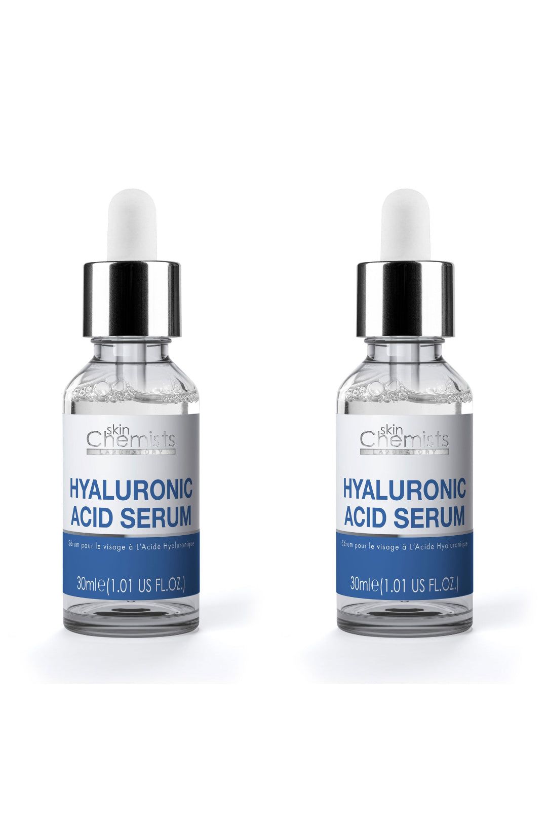 skinChemists professional Hydrating Hyaluronic Acid Serum 30ml x 2 Duo Pack image 1