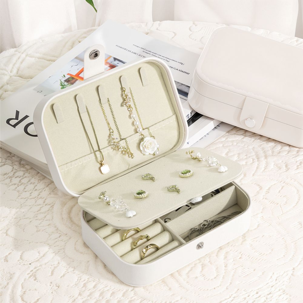 SHEONLY Portable PU Leather Travel Jewellry Box image 1