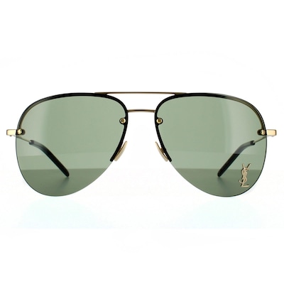 Saint Laurent Aviator Gold Green Sunglasses