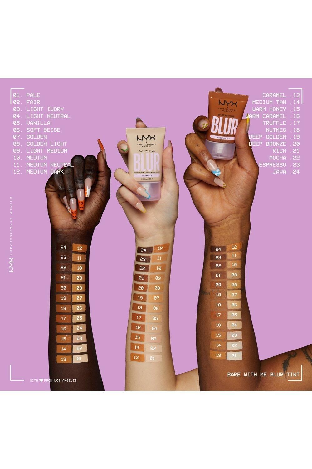 NYX Professional Makeup Bare With Me Blur Tint Foundation Medium Dark image 5