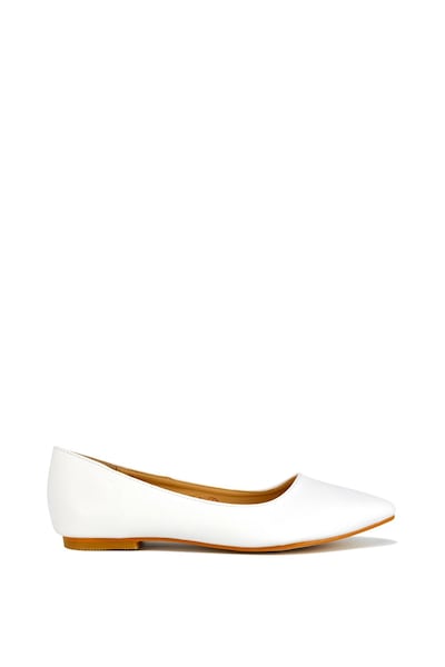 XY London 'Alessia' Flat Pointed Toe Low Heel Slip on Bridal Ballerina Pump Shoes