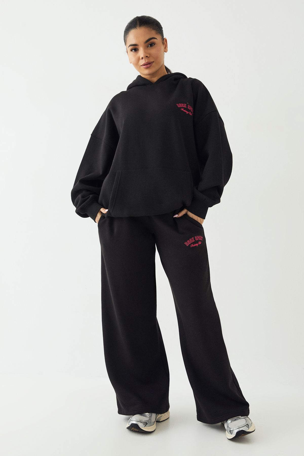 DSGN Studio DSGN Studio Sport Training Club Oversized Hoodie Black image 3