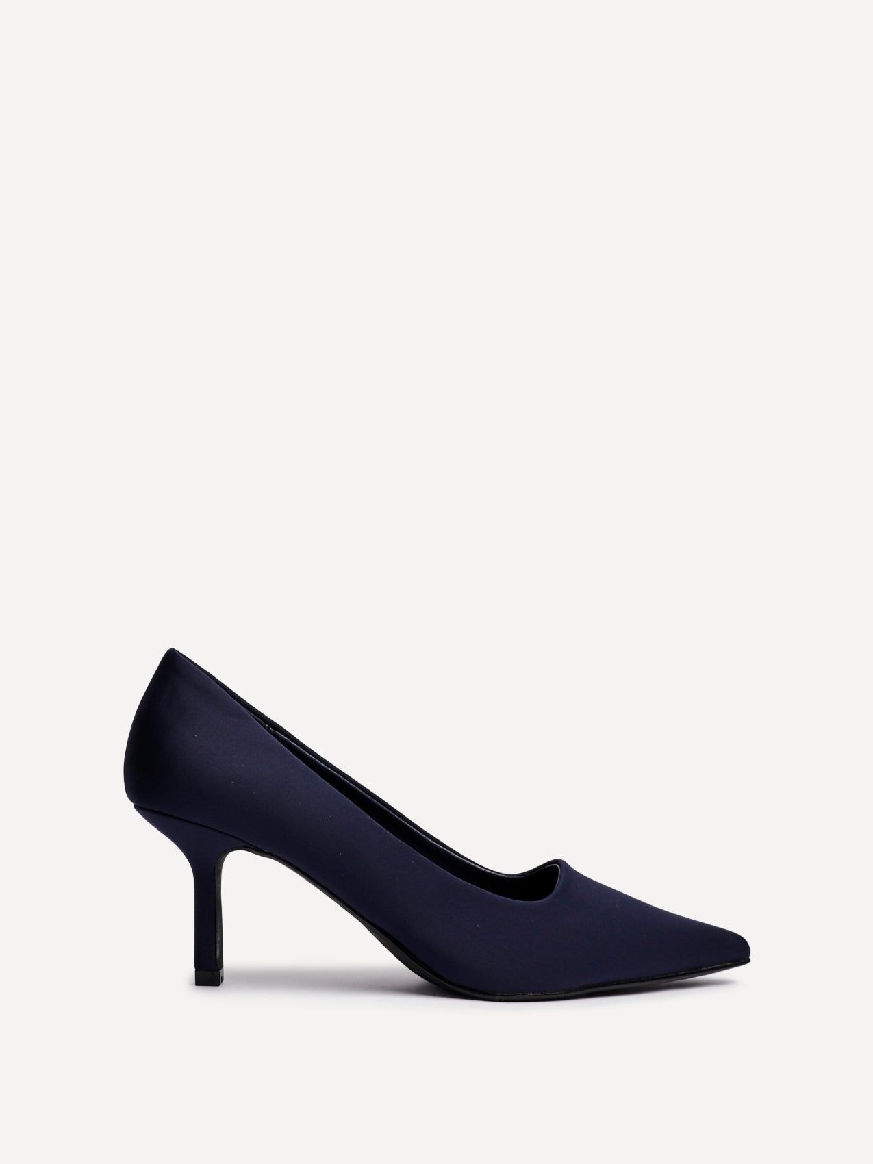 Linzi Kat Navy Scuba Leather Court Heels image 1