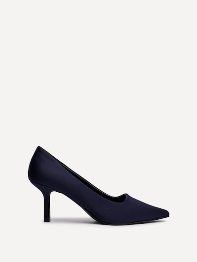 Linzi Kat Navy Scuba Leather Court Heels