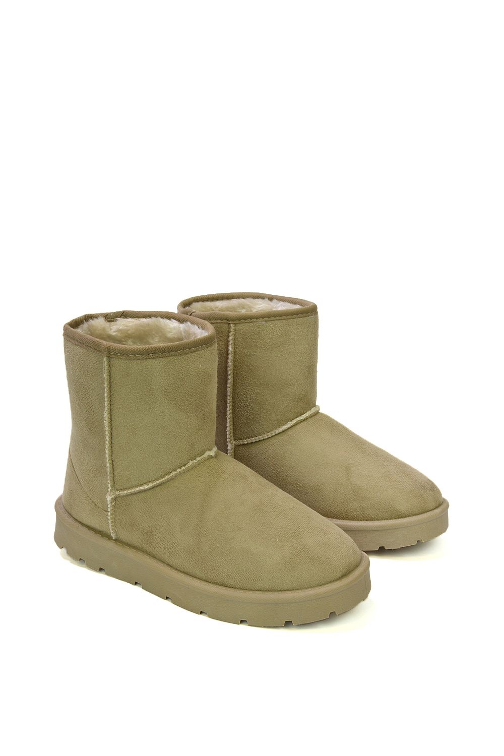 XY London 'Junie' Classic Flat Ankle  Boots with Faux Fur Insole image 4