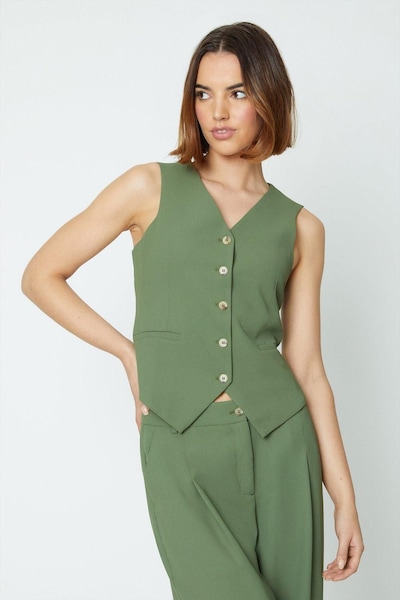 Oasis Tailored Waistcoat Khaki