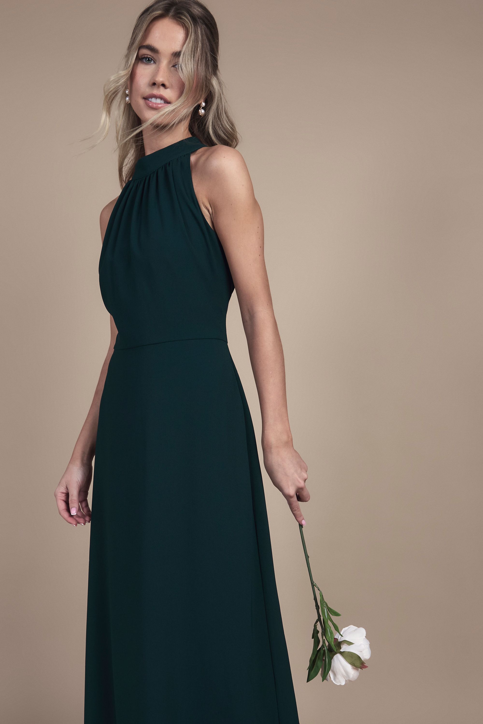 Coast Teen Coast Halterneck Bridesmaid Dress Emerald image 4