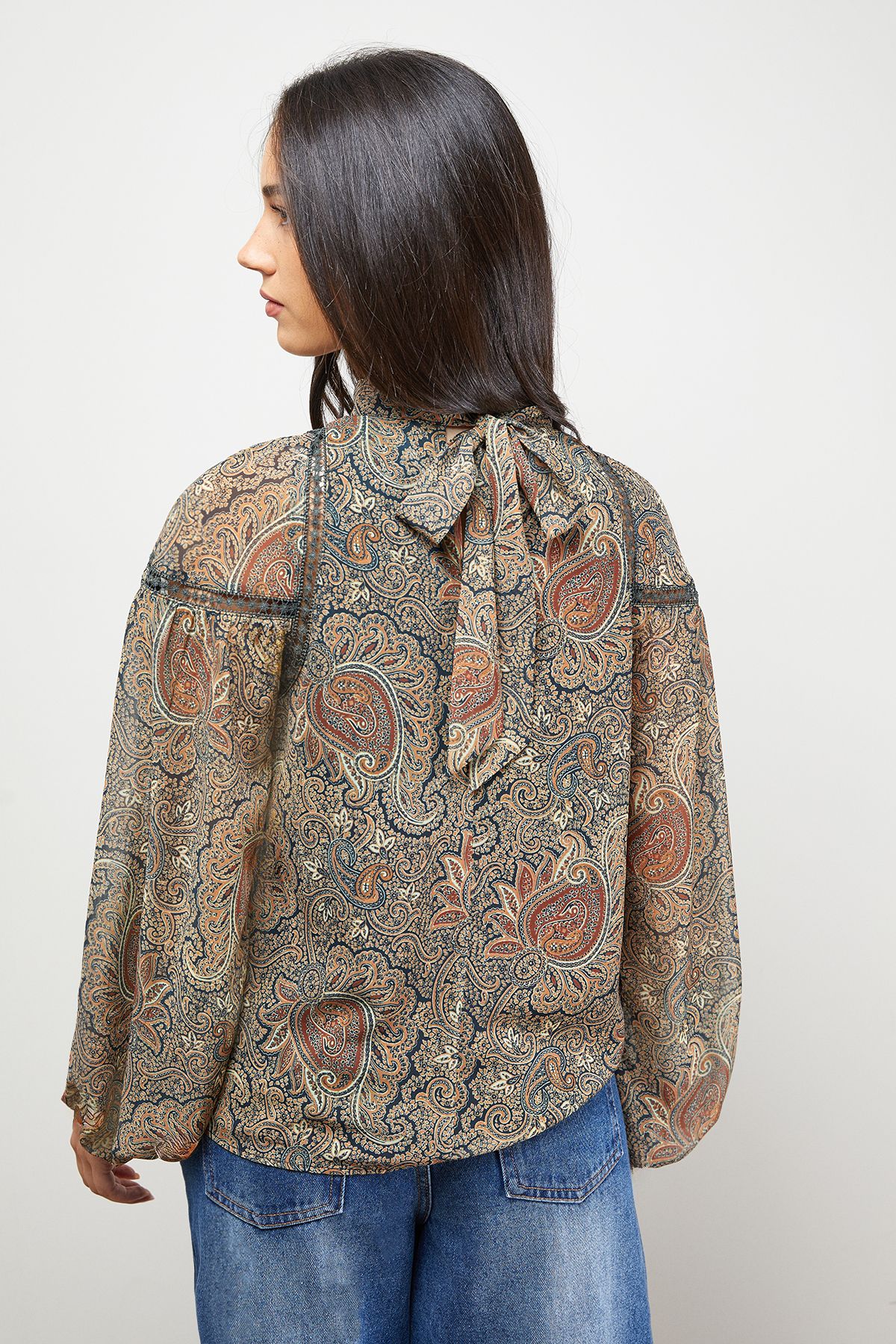 Oasis Lace Panel Boho Top Floral image 3