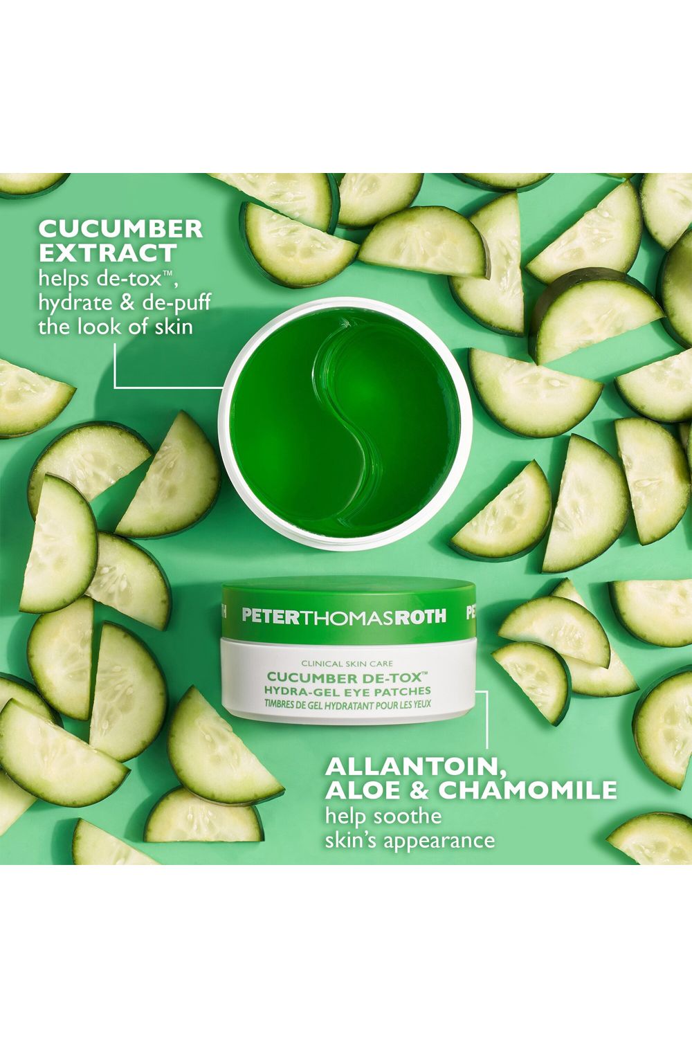 Peter Thomas Roth Cucumber De-Tox Hydra-Gel Eye Patches 15 pairs Multi image 2
