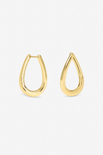 Jon Richard Gold Plated Twist Hoop Earrings