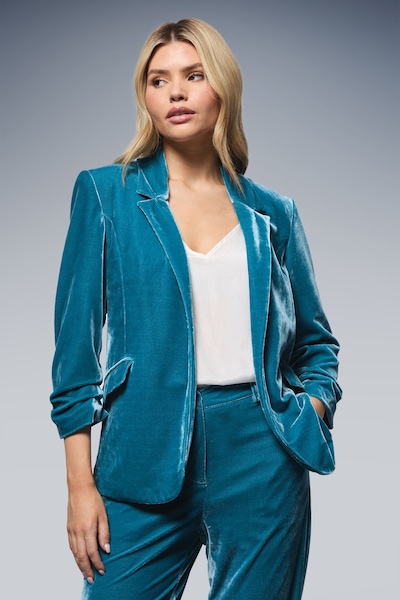 Dorothy Perkins Velvet Blazer Teal