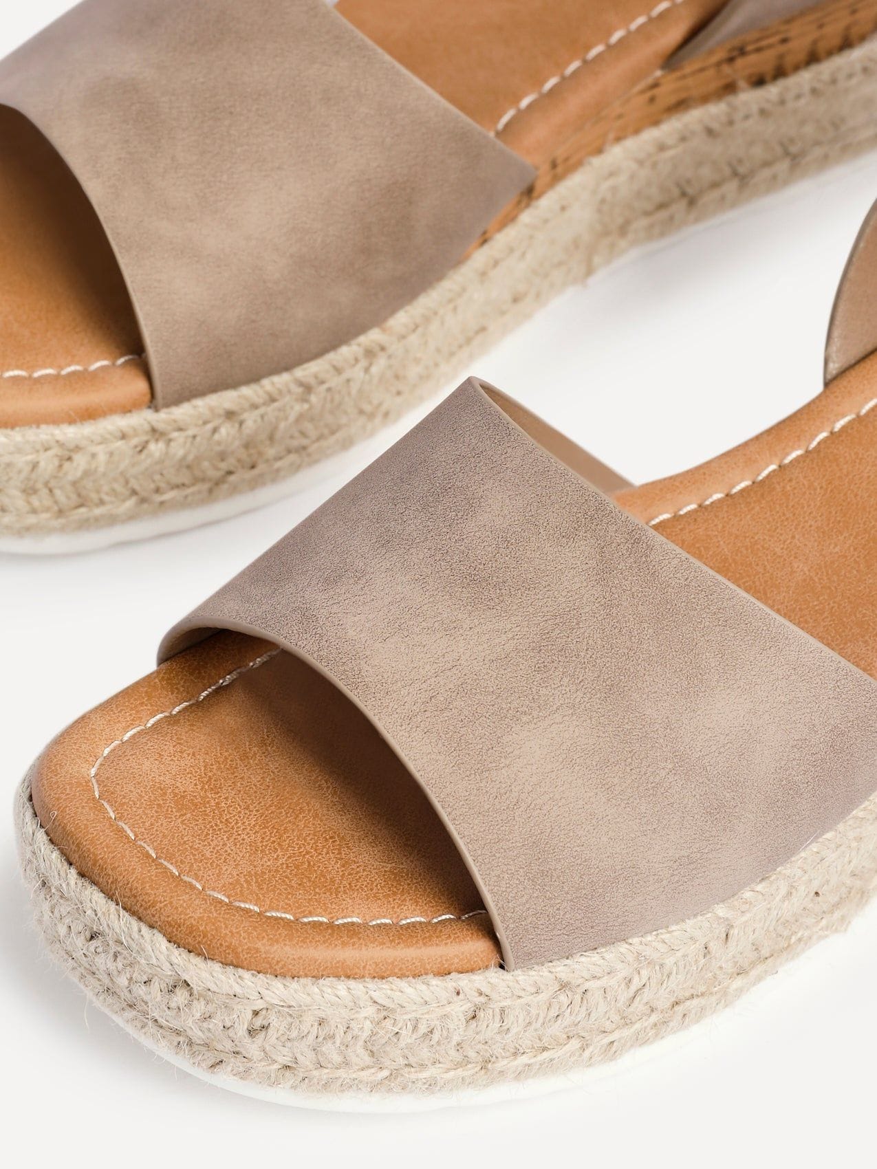 Linzi Paradise Taupe Espadrille Flatform Sandals image 5