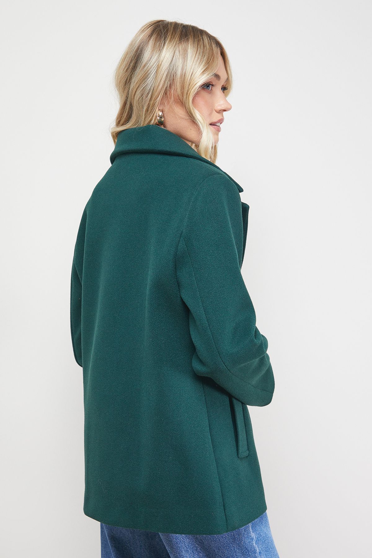 Oasis Double Breasted Blazer Coat Green image 4