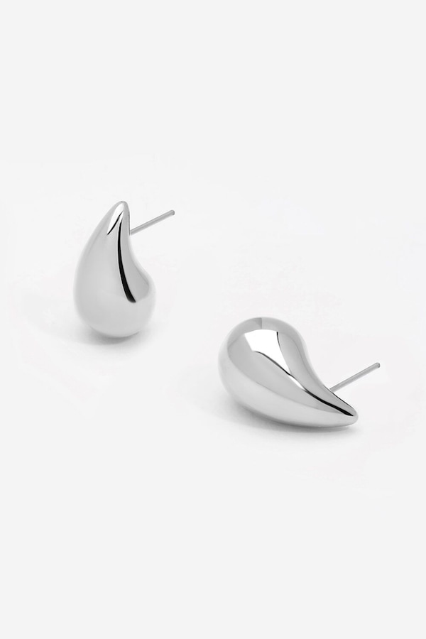 Jon Richard Silver Plated Dome Earrings