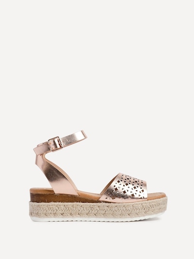 Linzi Radiance Rose Gold Flatform Sandals