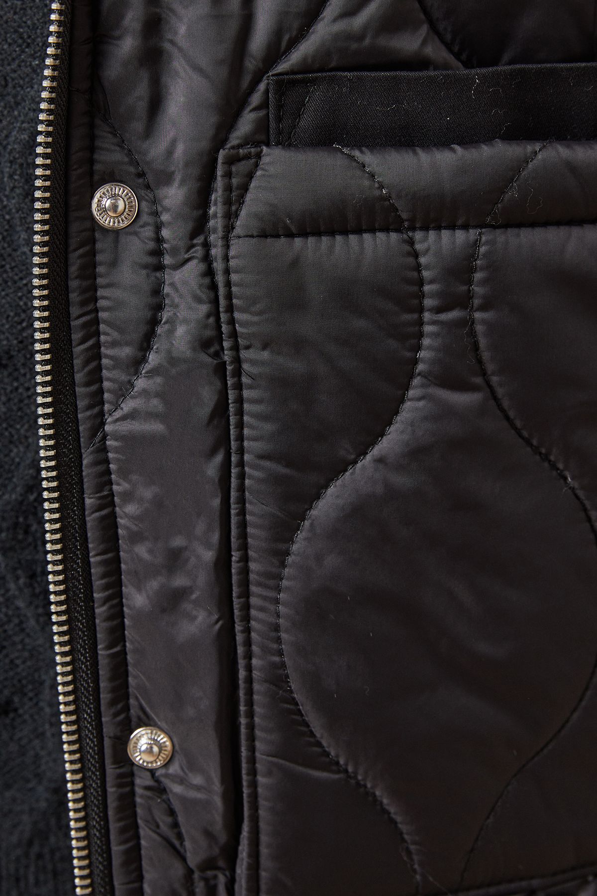 Oasis Onion Quilted Popper Jacket Black image 5