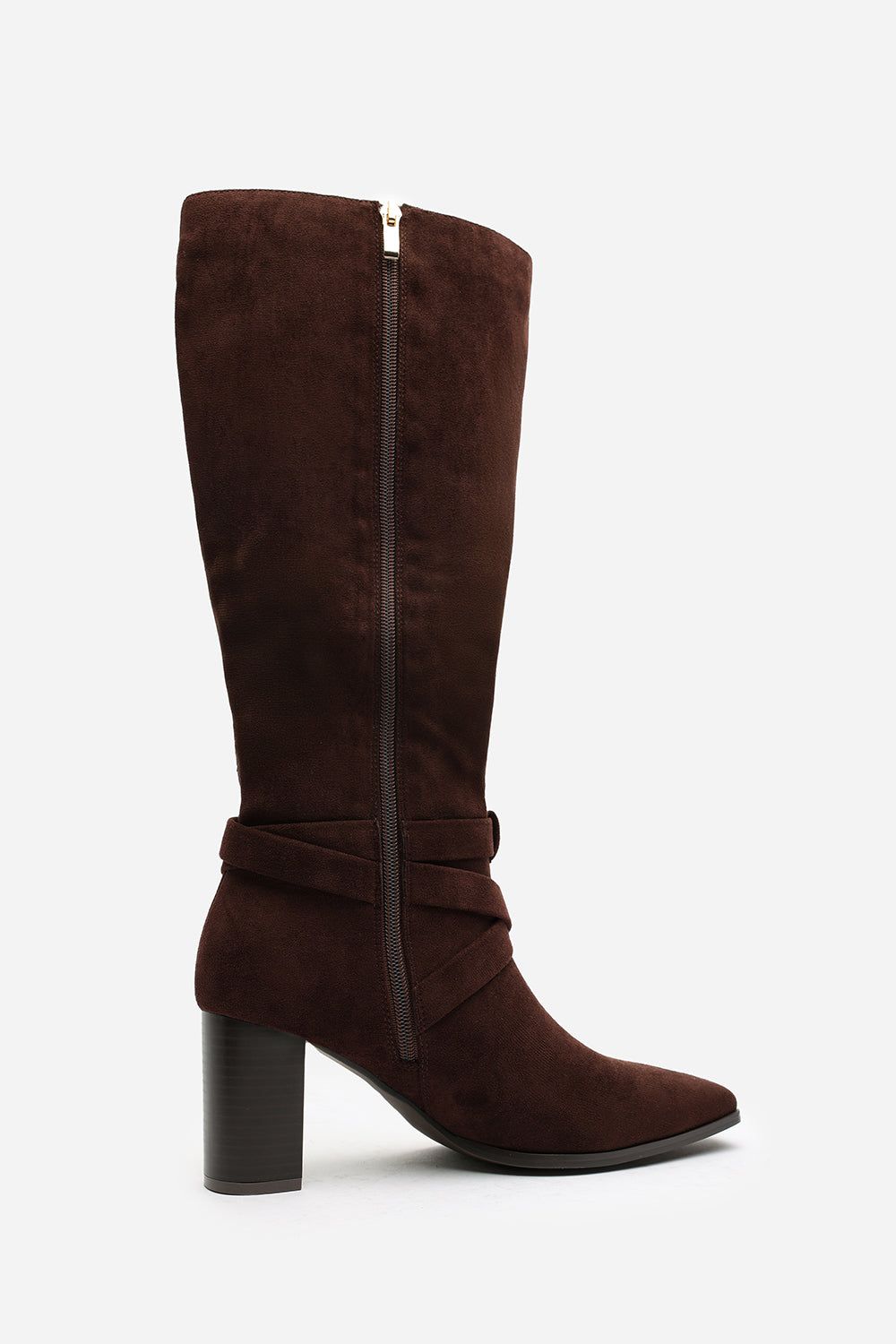 Where's That From 'Tamsin' Knee High Boots With Wrap Buckle Strap image 5