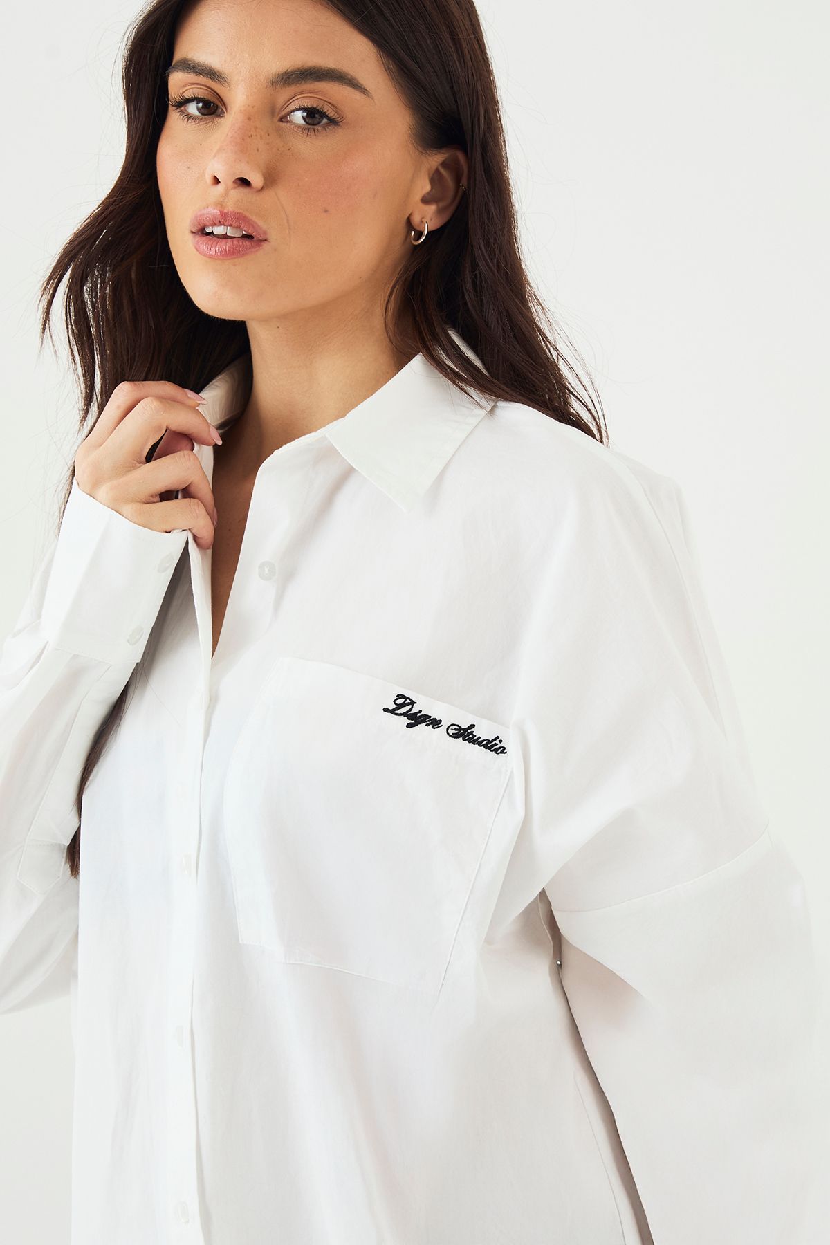 DSGN Studio DSGN Studio Oversized Cotton Poplin Shirt White image 4