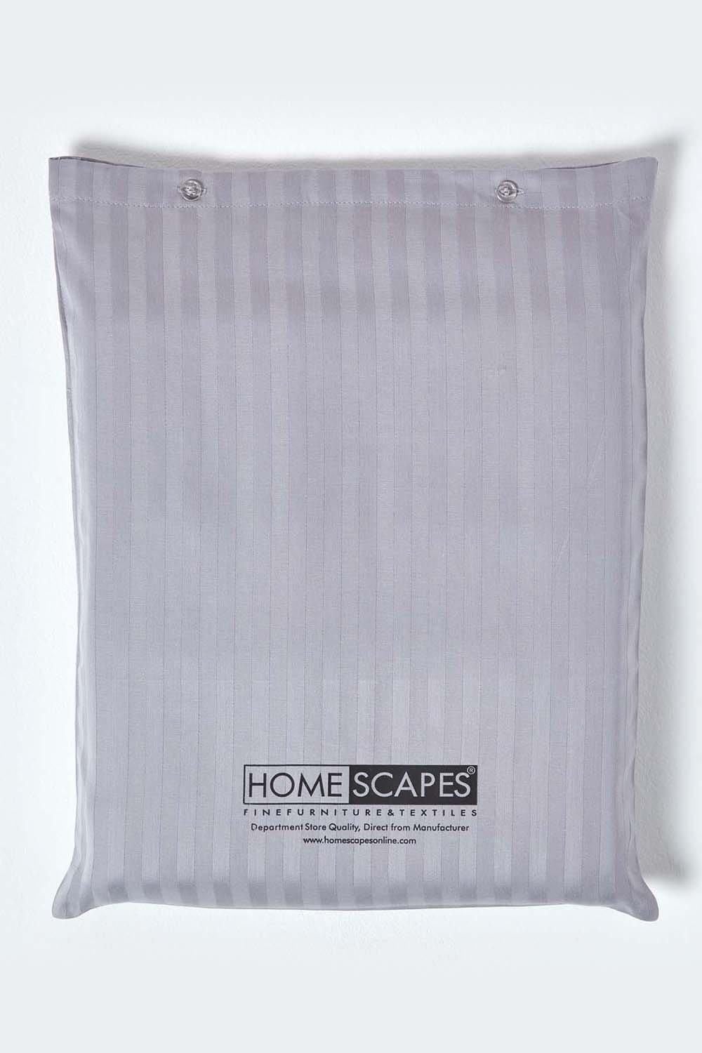 Homescapes Egyptian Cotton Satin Stripe Flat Sheet 330 Thread Count image 5