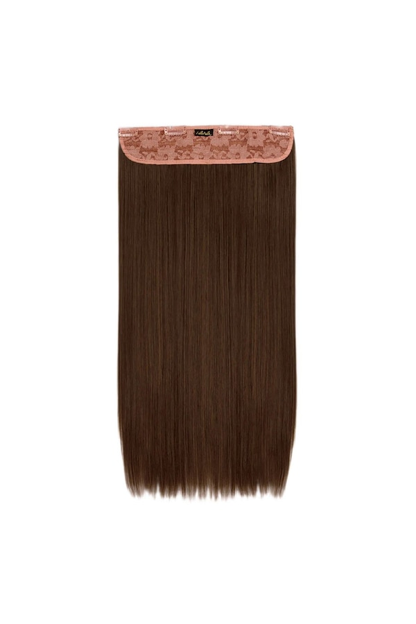Lullabellz Thick 24` 1 Piece Straight Clip In Hair Extensions Chesnut
