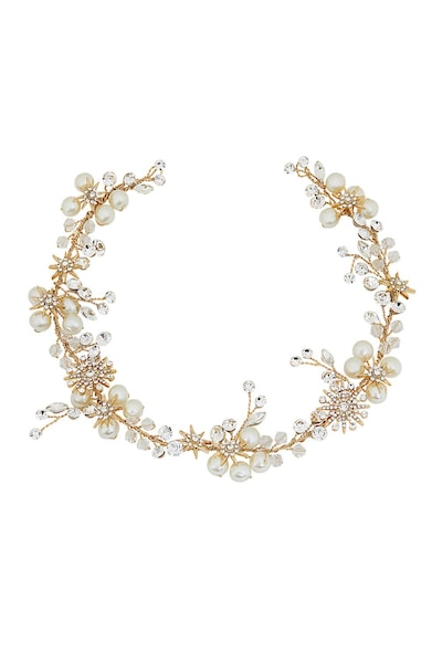 Jon Richard Gold Star And Pearl Hair Vine