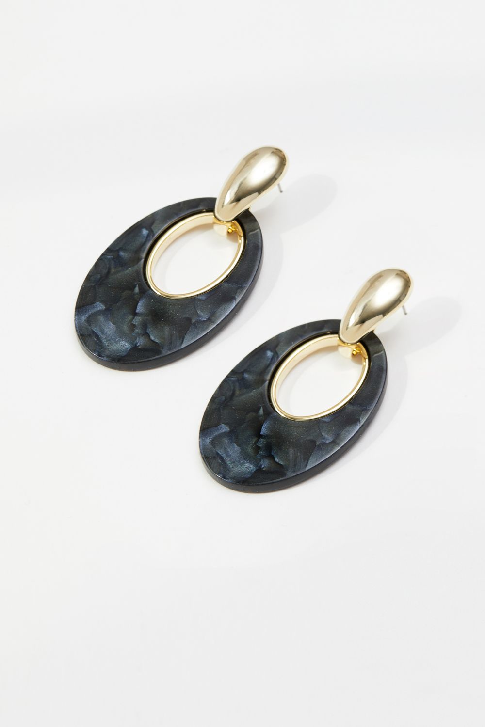 Jon Richard Gold Plated Resin And Polished Earrings image 2