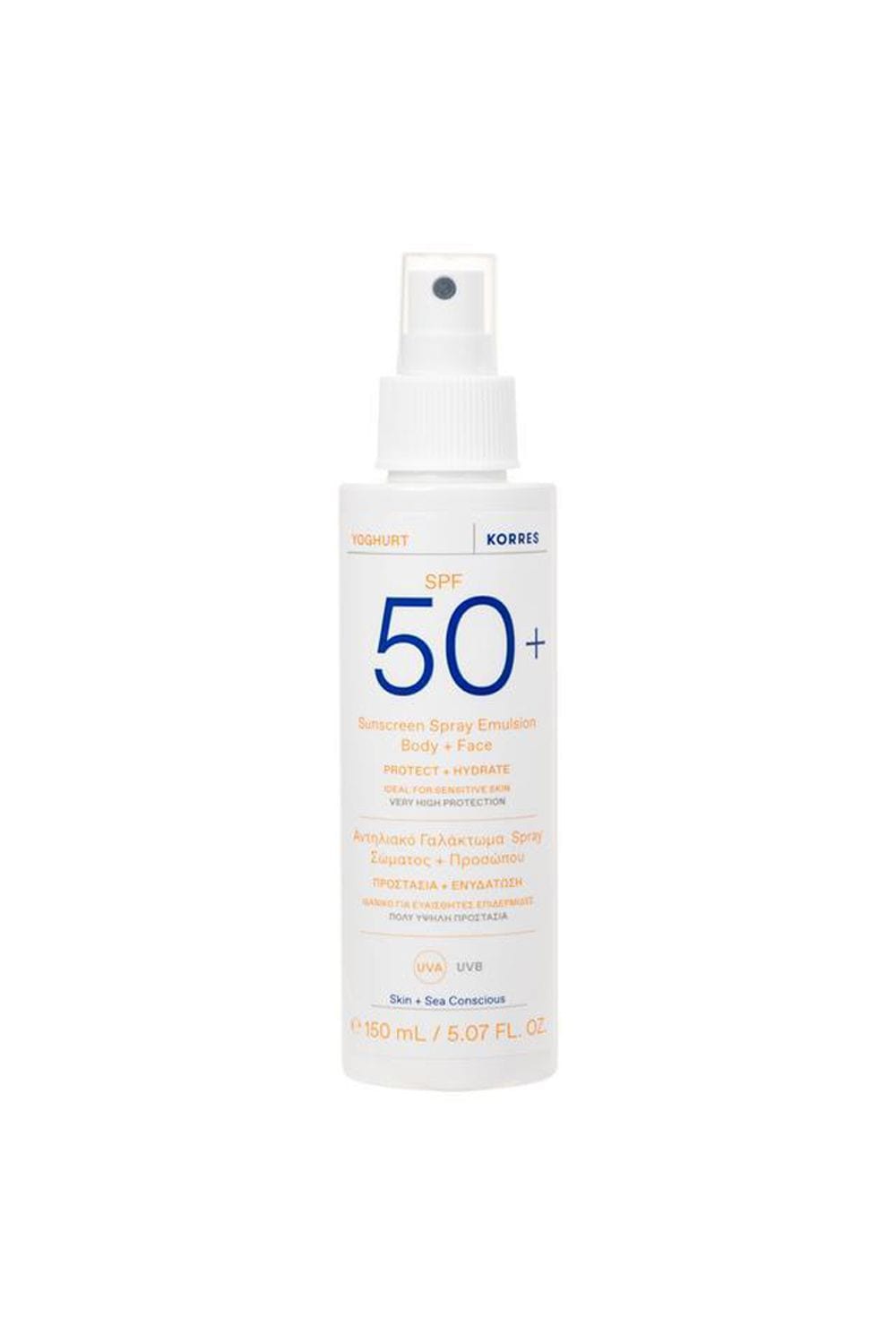 Korres Yoghurt Sunscreen Spray Emulsion Body + Face SPF 50+ 150ml Multi image 1