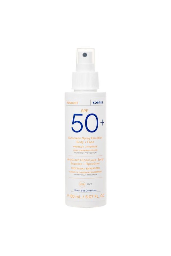 Korres Yoghurt Sunscreen Spray Emulsion Body + Face SPF 50+ 150ml Multi