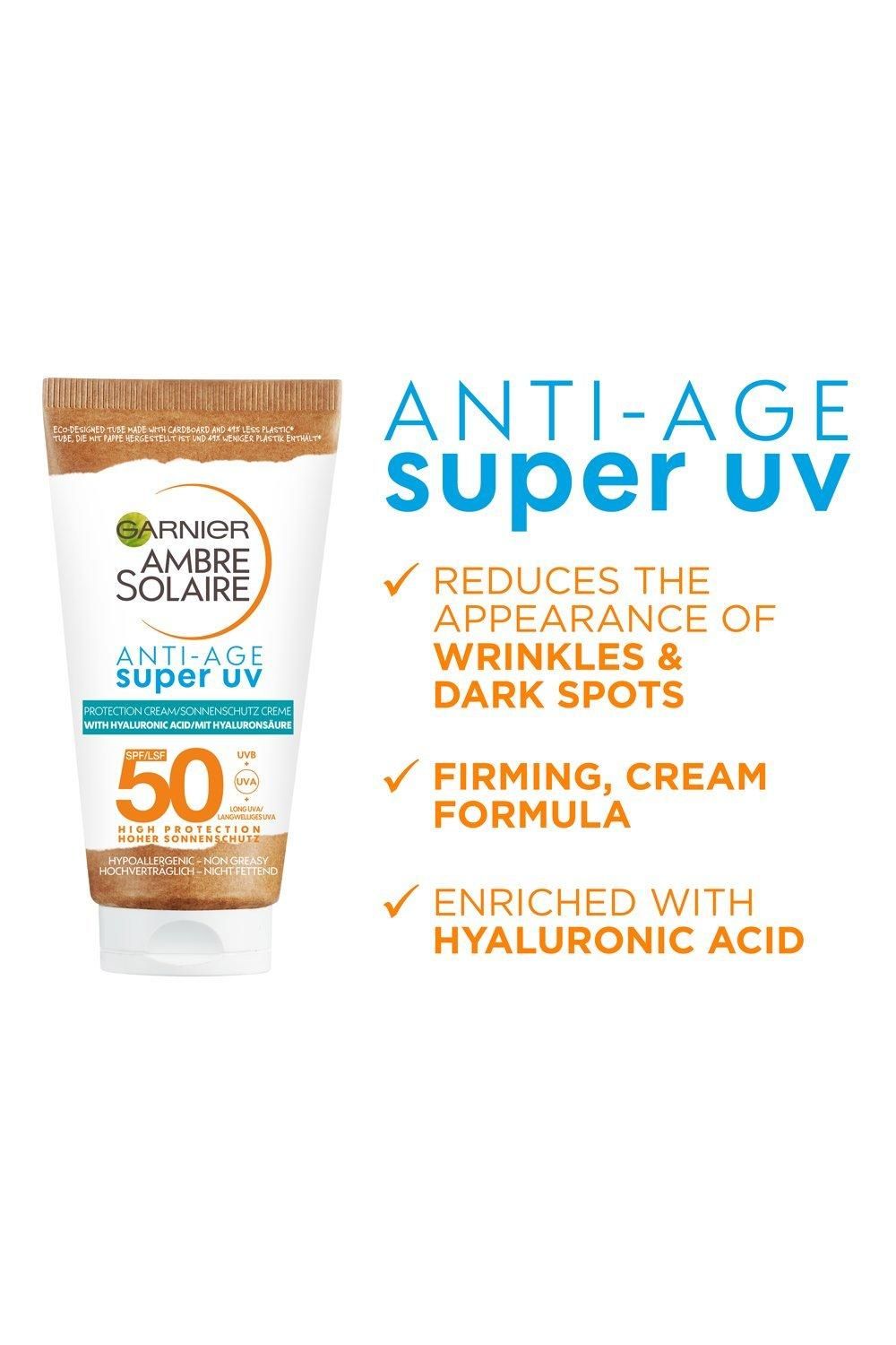 Garnier Ambre Solaire Anti-Age Super UV Face Protection SPF50 Cream Multi image 6
