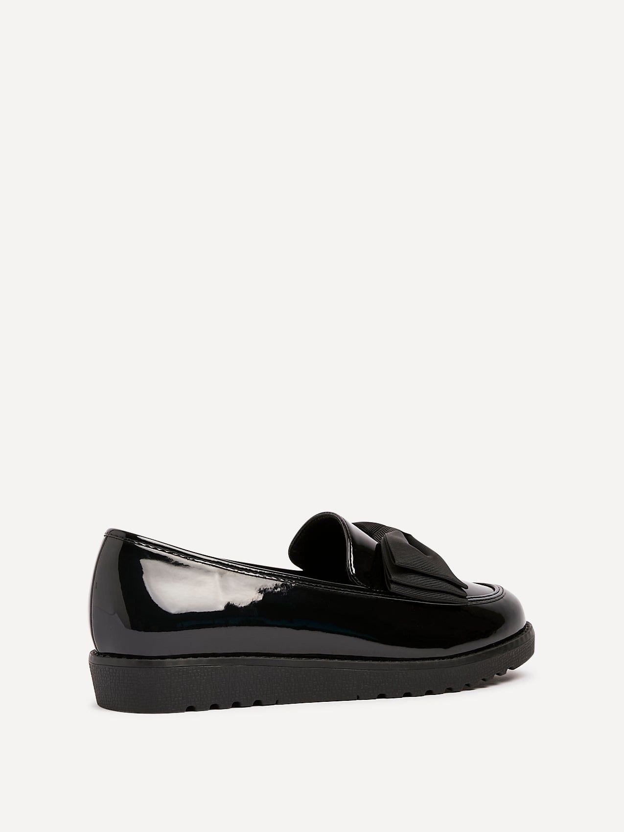 Linzi Violetta Wide Fit Black Patent Loafer image 5