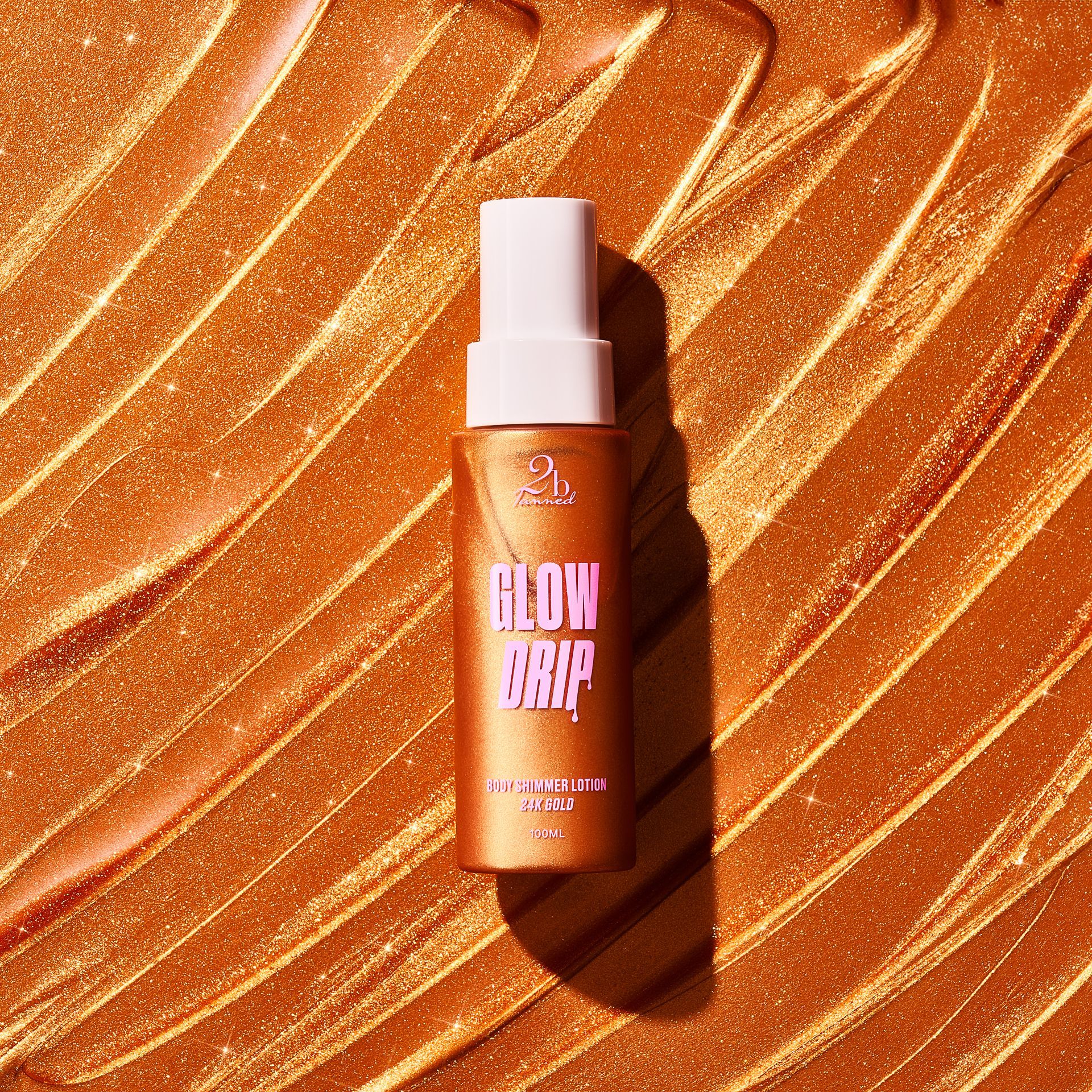 2bTanned Glow Drip 24k Gold Body Shimmer Lotion image 3