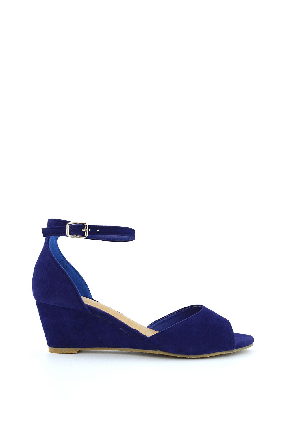XY London 'Lottie' Peeptoe Mid Wedge Heel Sandals image 4