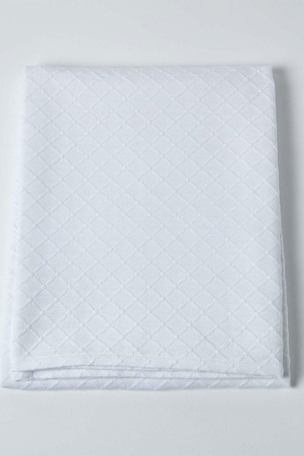 Homescapes Cotton Contemporary Diamond Pattern Bedspread image 2
