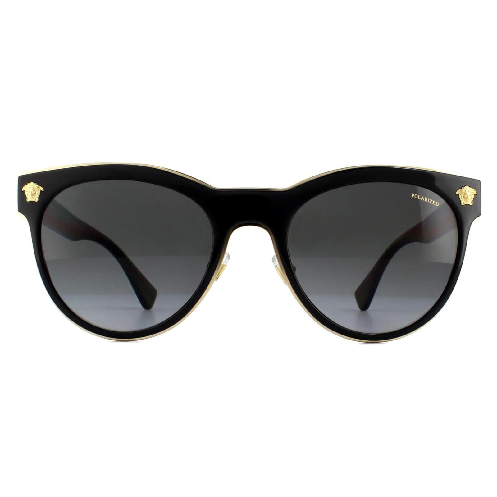 Versace Cat Eye Black Grey Sunglasses