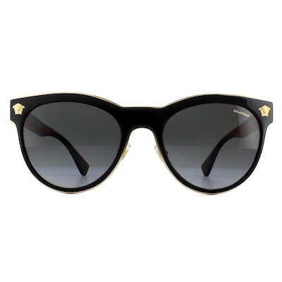 Versace Cat Eye Black Grey Sunglasses