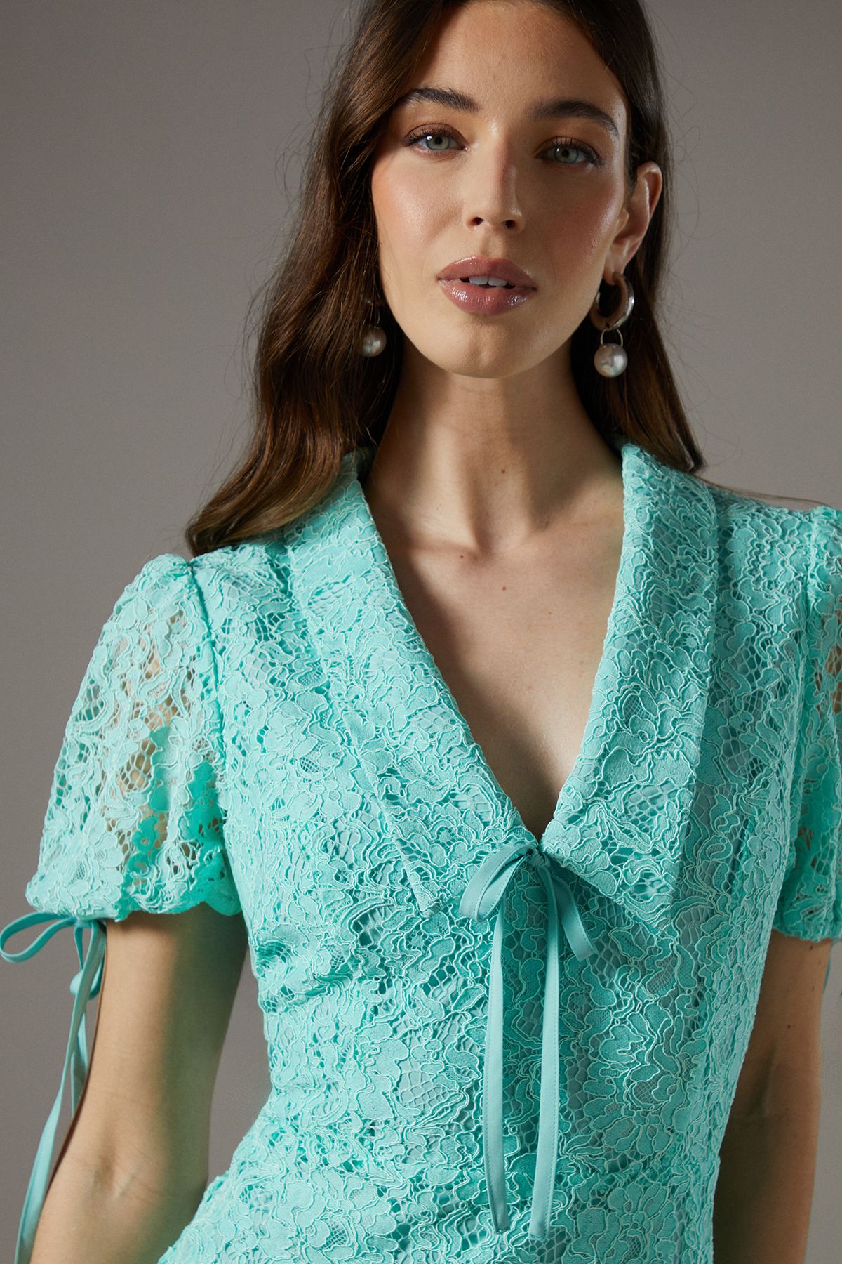 Coast Lace Peter Pan Collar Dress Mint image 2