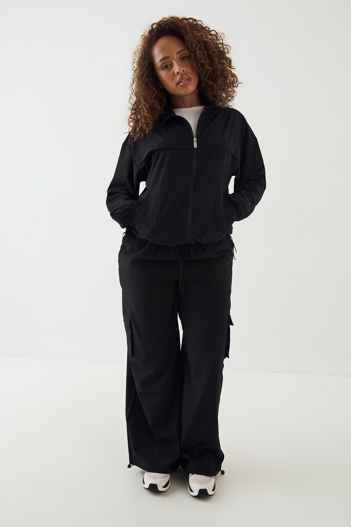 DSGN Studio DSGN Studio Zip Through Lightweight Track Jacket Black image 5