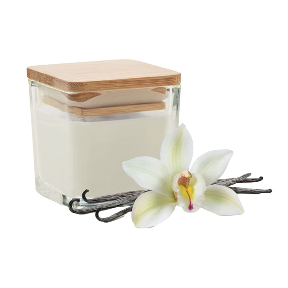 MidOcean Pila Vanilla Square Bamboo Scented Candle image 1