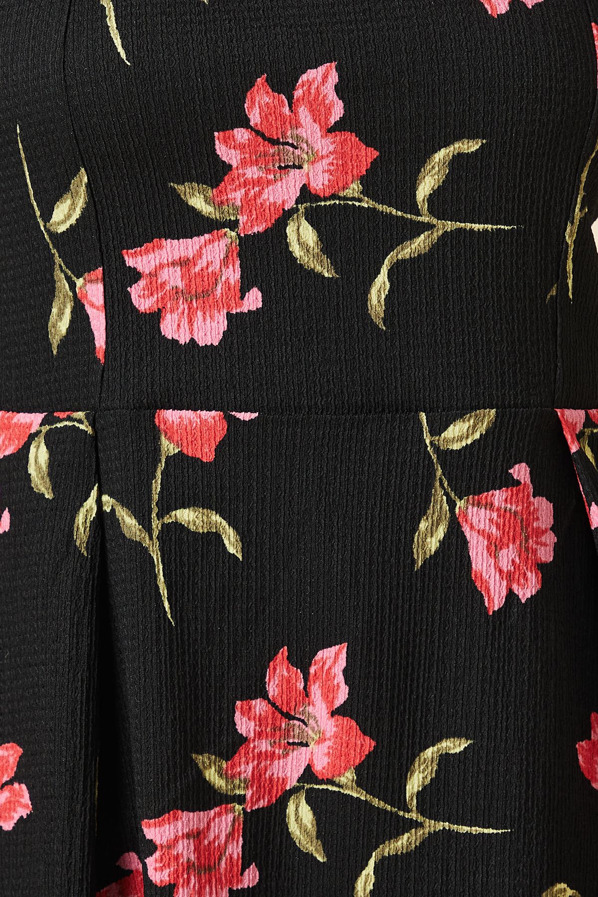 Dorothy Perkins Tall large pink floral Pleated Front peplum long sleeve top Floral image 5