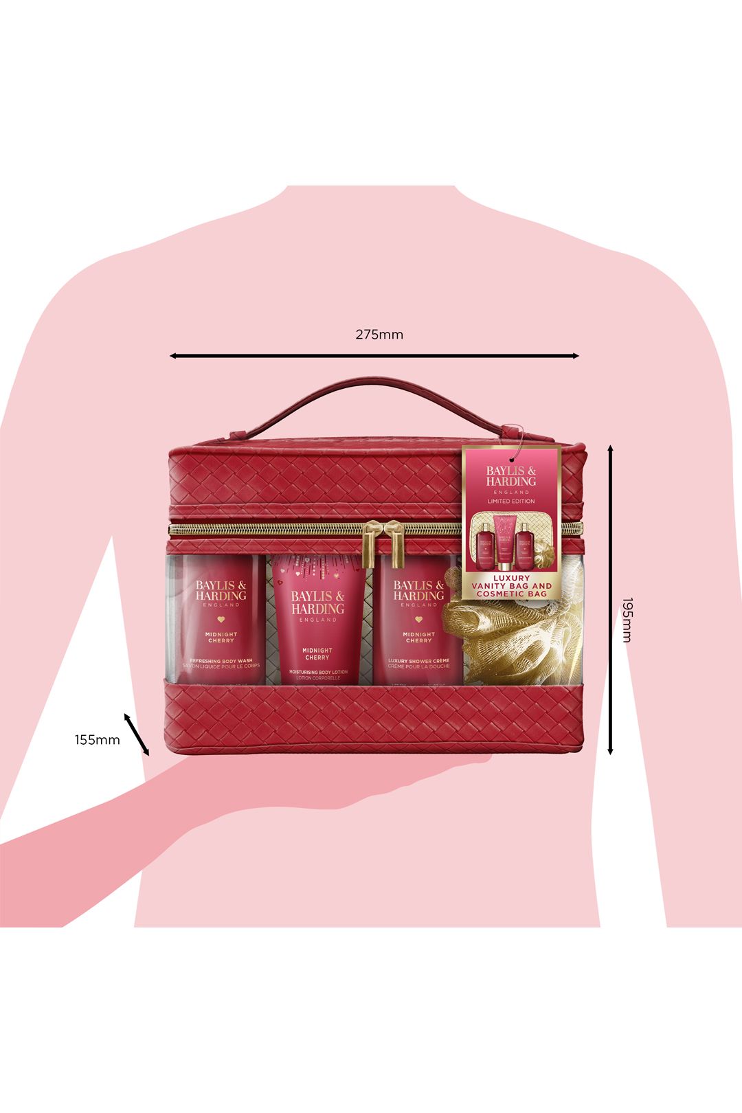 Baylis & Harding Midnight Cherry Bags Of Beauty Gift Set Multi image 7