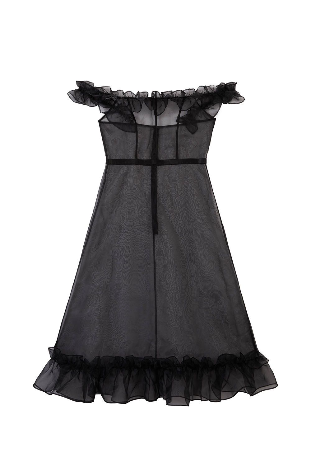 Playful Promises Emily Black Organza 'Ruffle Dress' image 4