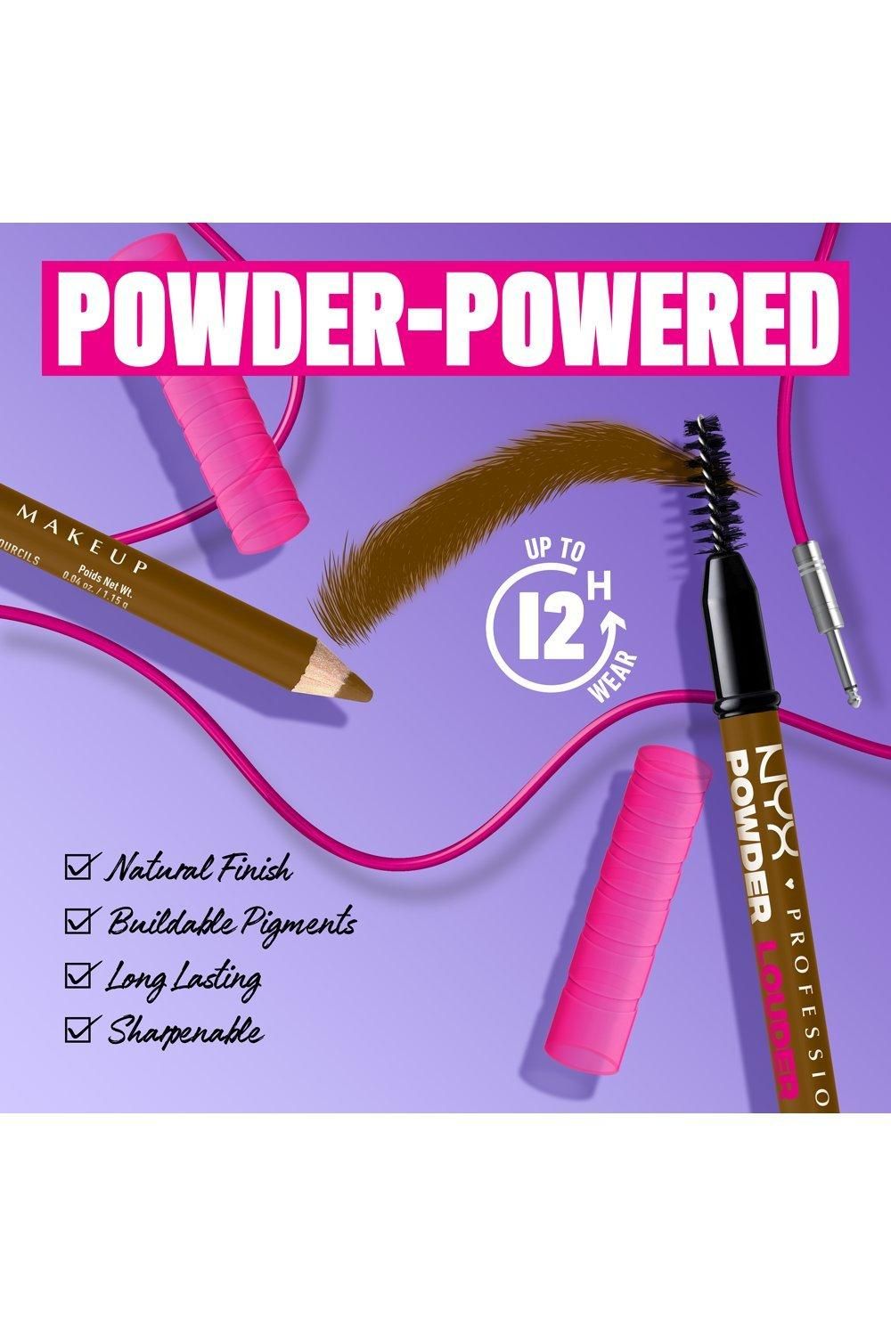NYX Professional Makeup Powder Louder Brow Pencil 12HR Wear Buildable Micro-Fibres Blonde image 5