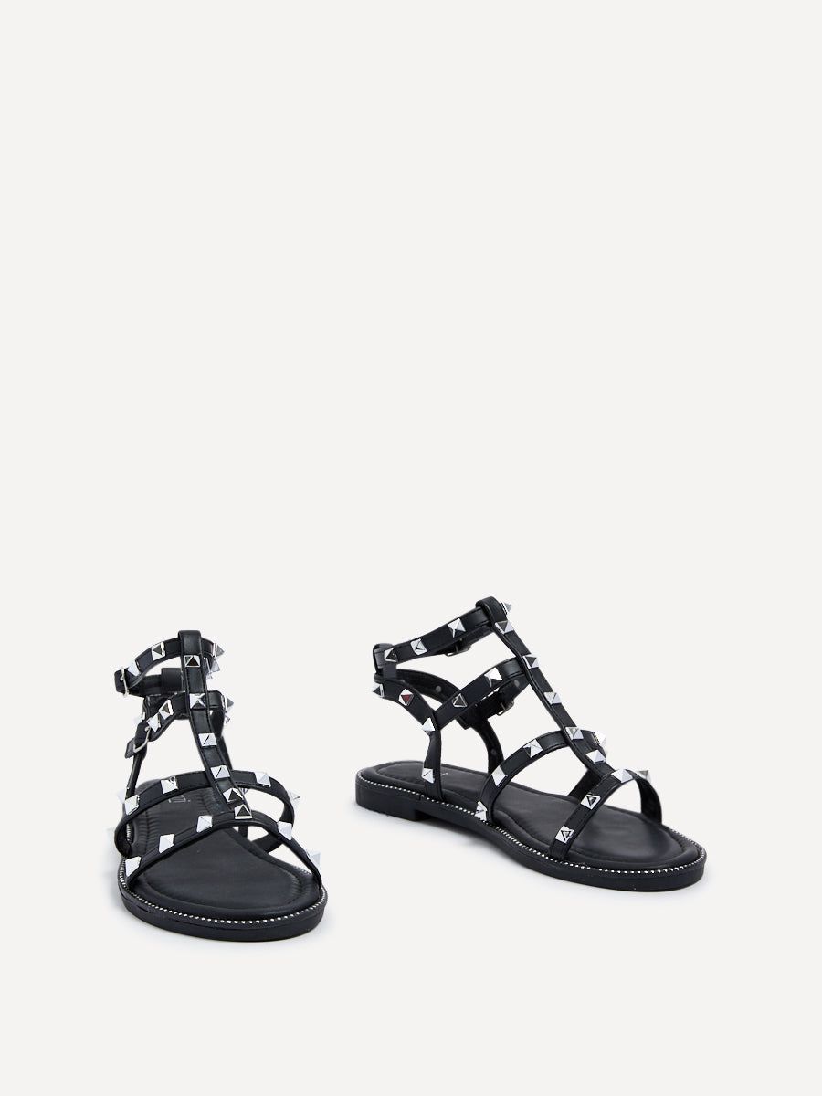 Linzi Billie Black Studded Gladiator Sandal image 3