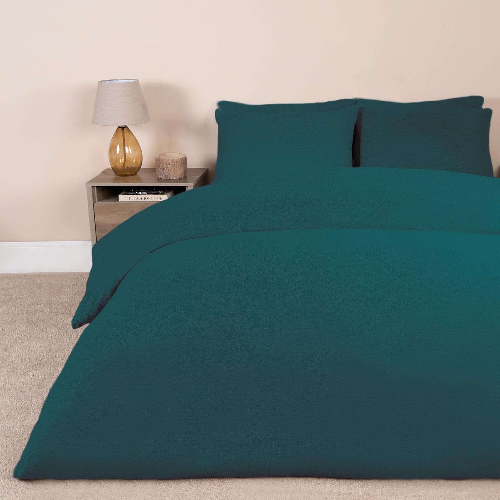 OHS Thermal Soft Teddy Fleece Duvet Cover Bedding Set
